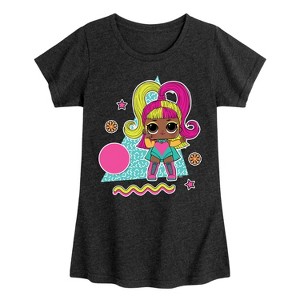 Girls' - LOL Surprise! - Glow Grrrl Retro Styled Fitted Short Sleeve Graphic T-Shirt - 1 of 4