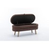 NicBex Modern 44.9" Velvet Storage Bench with Wood Legs for Bedroom and Living Room - 4 of 4