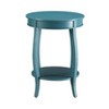 Homy Casa Round End Table with Lower Shelf, MDF Top and Solid Wood Legs, Living Room Accent Table - 4 of 4