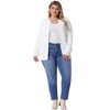 Agnes Orinda Women's Plus Size Classic Long Sleeve with Pockets Knit Lightweight Casual Cardigans - 3 of 4