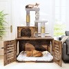 Hooseng Cat Tree with Litter Box Enclosure, Cat Litter Box Enclosure with Scratching Post and Soft Plush Perch, Wooden Cat Tree - 4 of 4