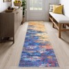 Modern Abstract Living Room Area Rug for Home Decor, Large Soft Non Slip Washable Carpet for Bedroom Dining Room - 4 of 4