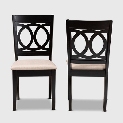 Espresso Brown and Chocolate Upholstered Wood Dining Chair Set