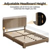 Dyonery Boucle Bed Frame with Adjustable Headboard, Soft Cloud Platform Bed with Teddy Fabric, Rounded Corners & Noise-Free Design - 4 of 4