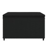 vidaXL Patio Footrest with Cushion Black Poly Rattan - 3 of 4