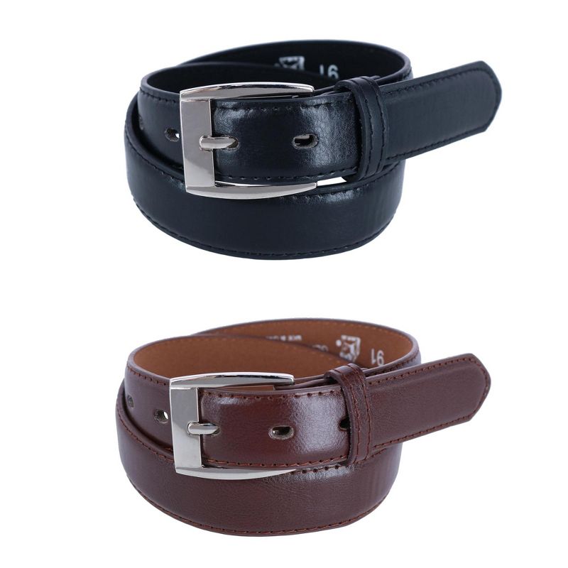 CTM Kids Smooth Leather Dress Belt (Pack of 2), 1 of 2