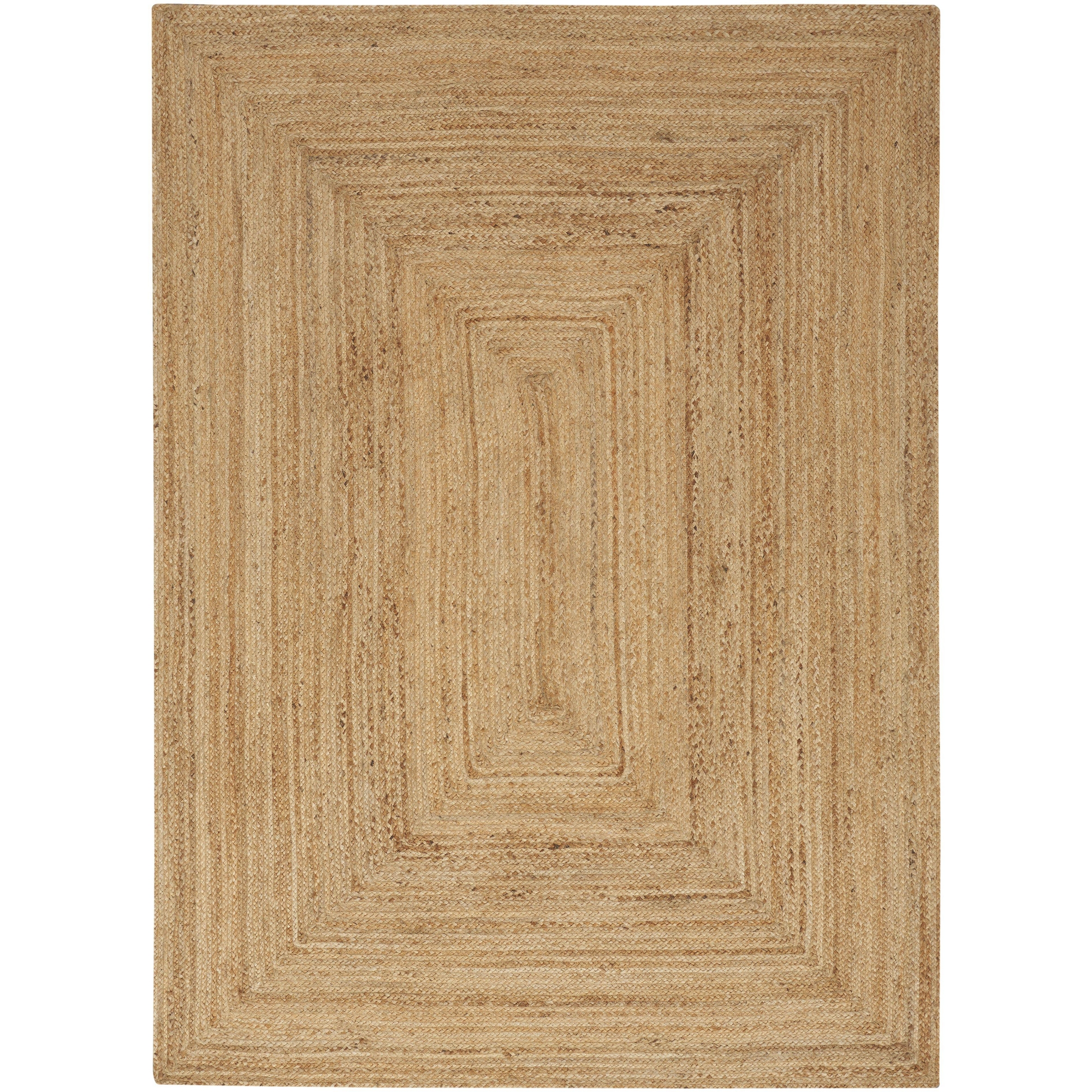 Nourison Handwoven Natural Jute Indoor Area Rug Natural 5' x 7'