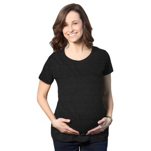 Comfortable Womens Maternity Shirts Blank Pregnancy Shirts Plain Fitted Tees - Crazy Dog Maternity T Shirt - 1 of 4