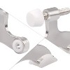 Attop 8-Pack Hinge Pin Door Stops - Adjustable Heavy-Duty Satin Nickel Door Stopper with White Rubber Bumper, Wall Protection Solution - 4 of 4