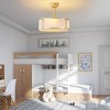 Kaisite 20in Modern Gold Caged Ceiling Fan with Light and Remote, Flush Mount Low Profile Ceiling Fan for Bedroom Living Room Kitchen - 4 of 4