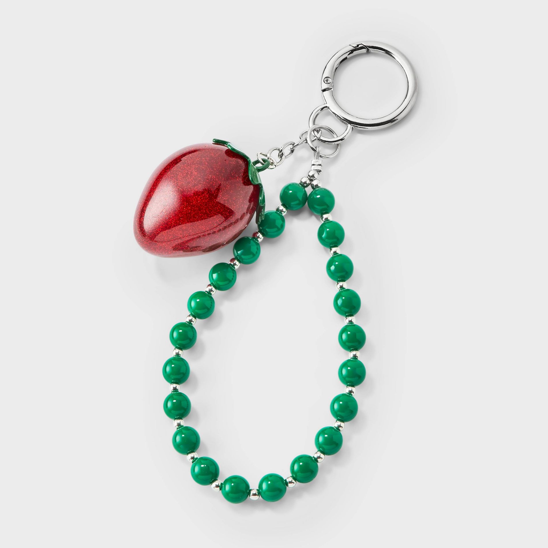 Glitter Strawberry Beaded Bag Charm - Wild Fable™ Multi