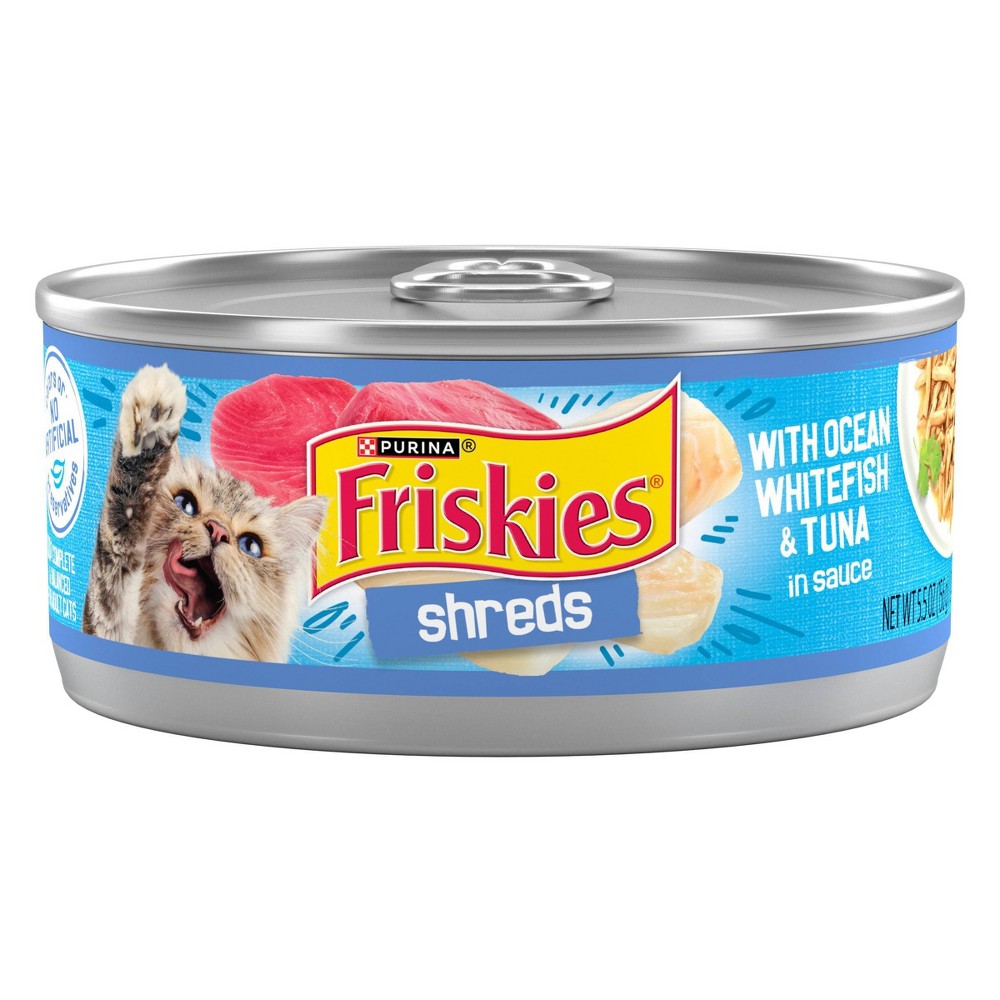 UPC 050000103683 product image for Purina Friskies Shreds Wet Cat Food with Ocean White Fish & Tuna In Sauce - 5.5o | upcitemdb.com