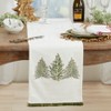 Saro Lifestyle Christmas Trees Table Runner, 13"x72", Ivory - 3 of 3