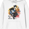 Stevie Ray Vaughan With Guitar Long Sleeve White Adult Hooded Sweatshirt - 2 of 3