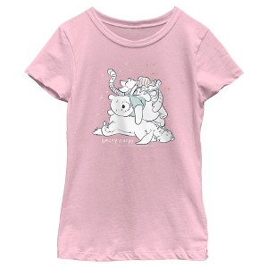 Girl's Winnie the Pooh Beary Sleepy T-Shirt - 1 of 4