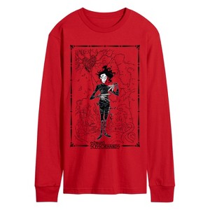 Men's - Edward Scissorhands - Frame Oversized Long Sleeve Graphic T-Shirt - 1 of 2