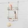 Mdesign York Stainless Steel 2-tier Bathroom Over Door Shower Caddy - Matte  Satin : Target