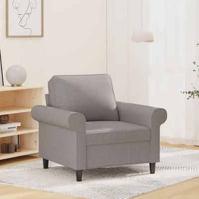vidaXL Sofa Chair Light Gray 23.6 in. Fabric