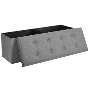 SONGMICS Storage Ottoman Bench Ottoman with Storage Footstool Hold up to 660 lb for Bedroom Living Room - 1 of 4
