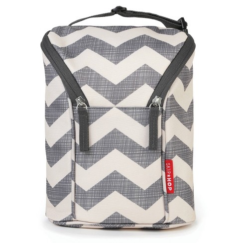 Double Pocket Wet Bag by Happy BeeHinds - Grey Chevron