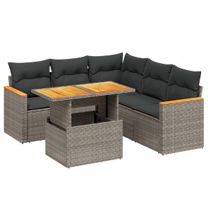 vidaXL Garden Sofa Set Grey - 1 of 4