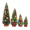 Cody Foster 14.5 Inch Heirloom Tree Christmas Glass Balls Wooden Base Bottle Brush Trees - 3 of 3