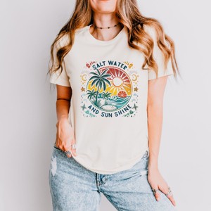 Simply Sage Market Salt Water And Sun Shine Circle Short Sleeve Tee - 1 of 4