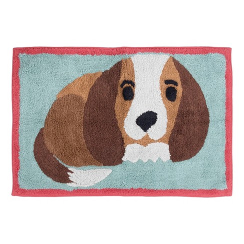 Dog with clearance a bath mat