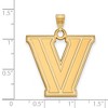 Black Bow Jewelry 10k Yellow Gold Villanova Wildcats NCAA Extra Large Pendant - 2 of 3
