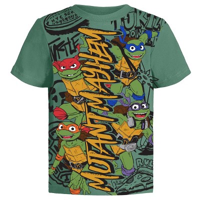 Nickelodeon Ninja Turtles T-Shirt (Sets) Michelangelo Leonardo Raphael Donatello TMNT Outfit Costume Tee Toddler Birthday to Kids Clothes