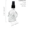 Darware 2oz Skull Shaped Spray Bottles, 4pk; Fine Mist Atomizer Empty Spray Bottles - 2 of 4