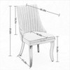 TiramisuBest Set of 2 Velvet Dining Chairs, Comfy Upholstered Accent Chairs with Curved Solid Wood Legs for Kitchen & Dining(Beige) - 4 of 4