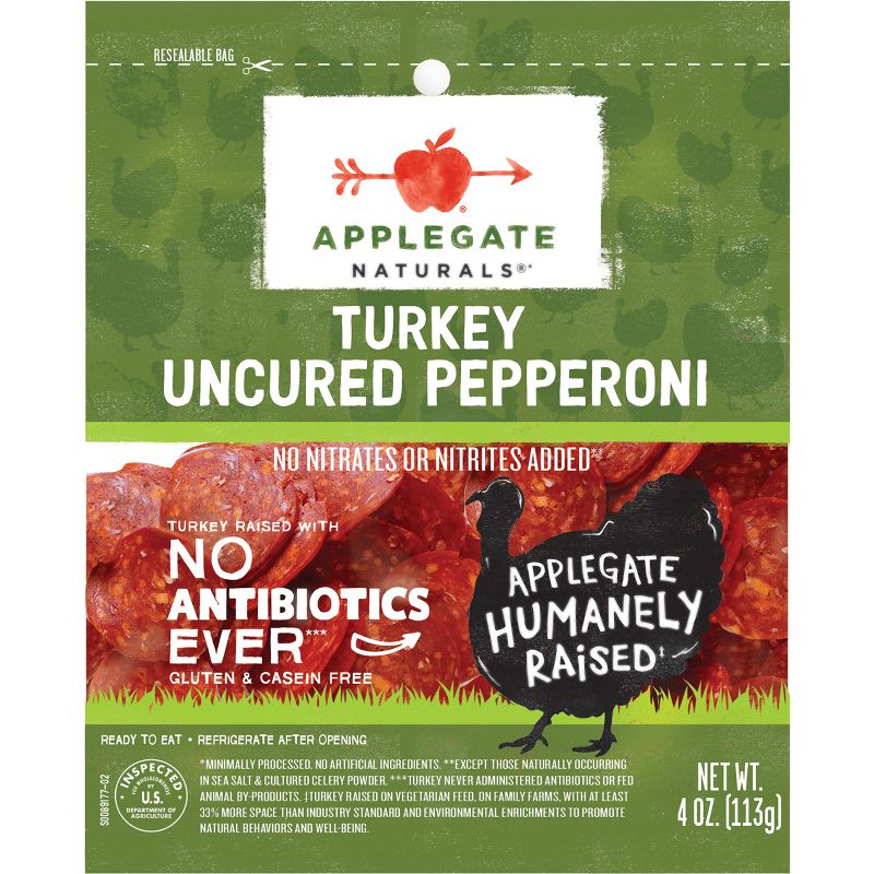 Applegate Natural Uncured Turkey Pepperoni - 4oz, 1 of 8