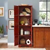Tall Storage Cabinet with 8 Doors, 4-Shelf MDF Storage Organizer for Kitchen or Office, 72.4 in Tall-3irtyhousy - 3 of 4