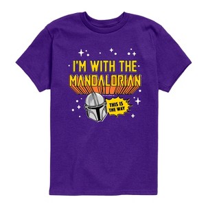 Boys' - The Mandalorian - Im With Mando Short Sleeve Graphic T-Shirt - 1 of 3
