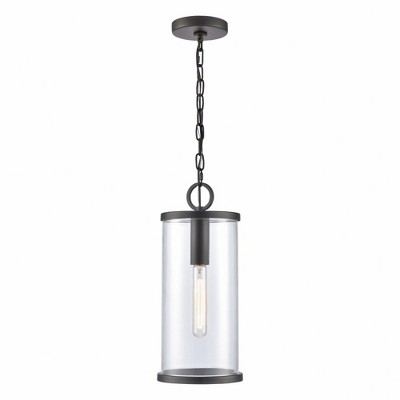 Elk Home Hopkins 1 - Light Pendant in  Charcoal Black