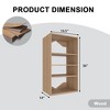 APRILSOUL Short Tower Unit Wall Mount 3-Shelf Wood Closet System - 4 of 4