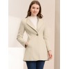 INSPIRE CHIC Women's Turn Down Collar Buttoned Business Casual Mid-Long Winter Coat - 4 of 4