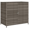 VidaXL Patio Storage Cabinet Gray 32.7"x17.7"x29.9" Poly Rattan - 2 of 4