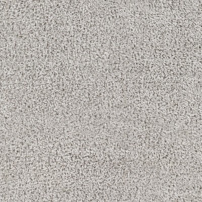 Gray Rectangular Synthetic Shag Area Rug 5'3" x 7'