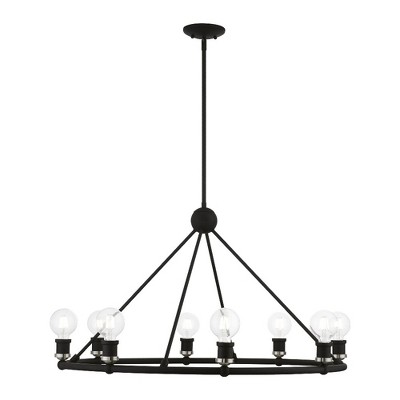Livex Lighting Lansdale 8 - Light Chandelier in  Black/Brushed Nickel