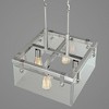 Progress Lighting Glayse 4-Light Semi-Flush Convertible Fixture, Brushed Nickel, Beveled Glass Shade - 2 of 4