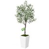 Artificial Tree in Pot with Realistic Leaves & Natural Wood Trunk 5FT/6FT/7FT/8FT - 2 of 4
