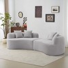 106.7" Teddy Upholstered Curved Modular 4-Seater Sectional Sofa with Full Compression Sponge, No-Assembly Design for Apartments & Small Spaces - 2 of 4