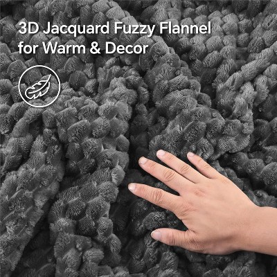 Der Rose BALHAM TRADE-3 Piece Fluffy Grey Fleece Queen Comforter Set Luxury Warm Winter Bedding Dusty Pink-Queen 88"x88" — фото 3