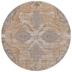 Celene Traditional Medallion Silver/Tan/Gray Area Rug - 1 of 4