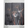 iDesign Thistle Fabric Shower Curtain, 72x72 - Inch, Gray/Coral - 2 of 3