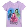 Disney Descendants Audrey Evie Mal Girls 3 Pack T-Shirts Little Kid to Big Kid - image 2 of 4