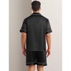 INSPIRE CHIC Men's Satin Sleepwear Short Sleeve Nightwear Shorts Summer Pajamas Set 2 Pieces - 3 of 4