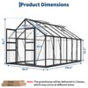 8*12 FT Outdoor Greenhouse, Walk-in Greenhouse with Vented Roof Window, Windproof Aluminum Frame, Suitable for Outside Gardening, Backyard, Patio - 3 of 4
